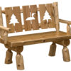 Fireside Lodge Log Bench with Cut-out