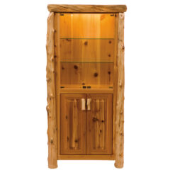 Fireside Lodge Cedar Log Display Cabinet