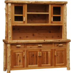 Alternative view of Fireside Lodge Cedar Log Buffet - 75"