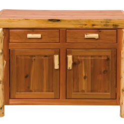 Alternative view of Fireside Lodge Cedar Log Buffet - 48"