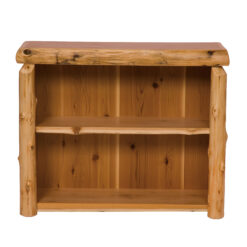 Fireside Lodge Small Cedar Log Bookshelf