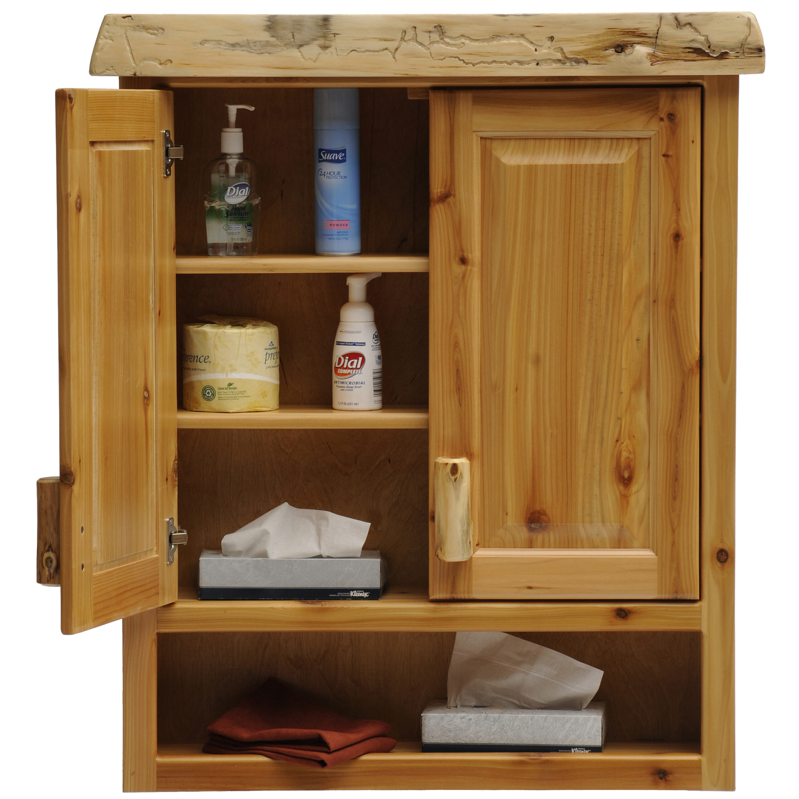 Fireside Lodge Cedar Log Toilet Topper Cabinet 2 Fireside lodge cedar log toilet topper cabinet - image 2