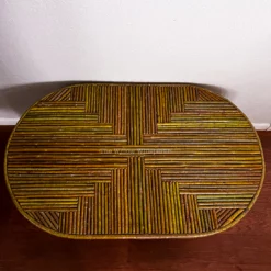 Oval twig coffee table