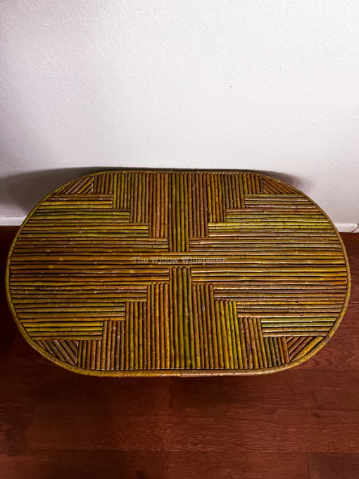 Oval twig coffee table