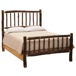 Fireside Lodge Traditional Hickory Log Bed
