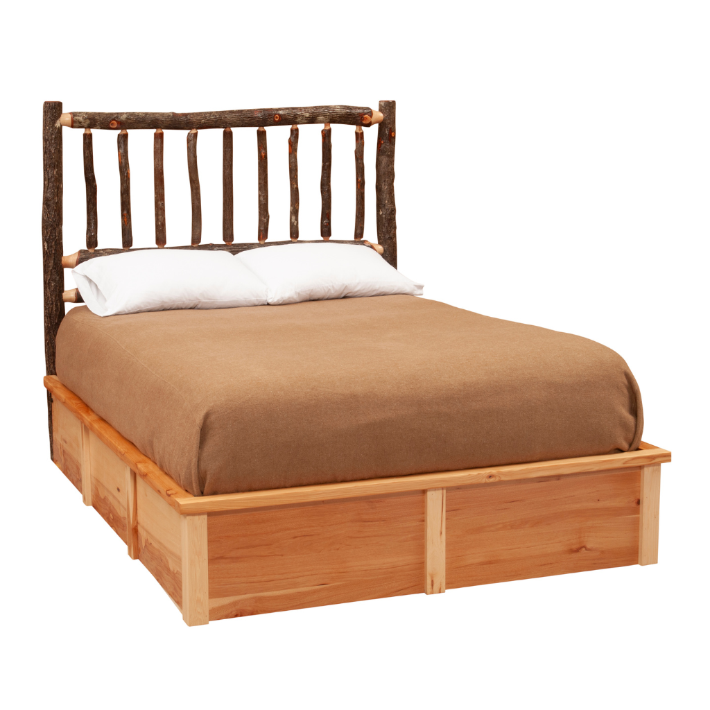 Fireside Lodge Hickory Log Platform Bed 1 Fireside lodge hickory log platform bed