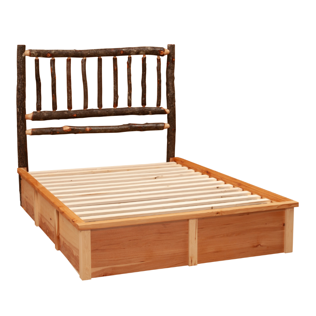 Fireside Lodge Hickory Log Platform Bed 2 Fireside lodge hickory log platform bed - image 2