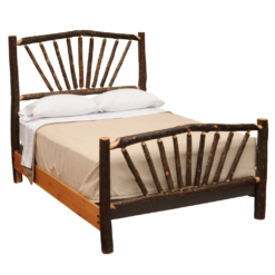 Fireside Lodge Sunburst Hickory Log Bed