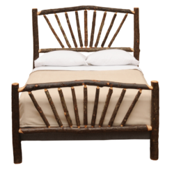 Alternative view of Fireside Lodge Sunburst Hickory Log Bed