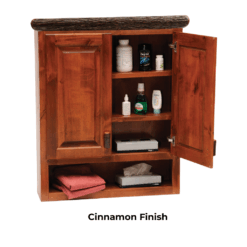 Fireside Lodge Hickory Log Toilet Topper Cabinet