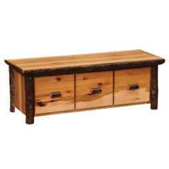 Fireside Lodge Hickory Log Entry Bench