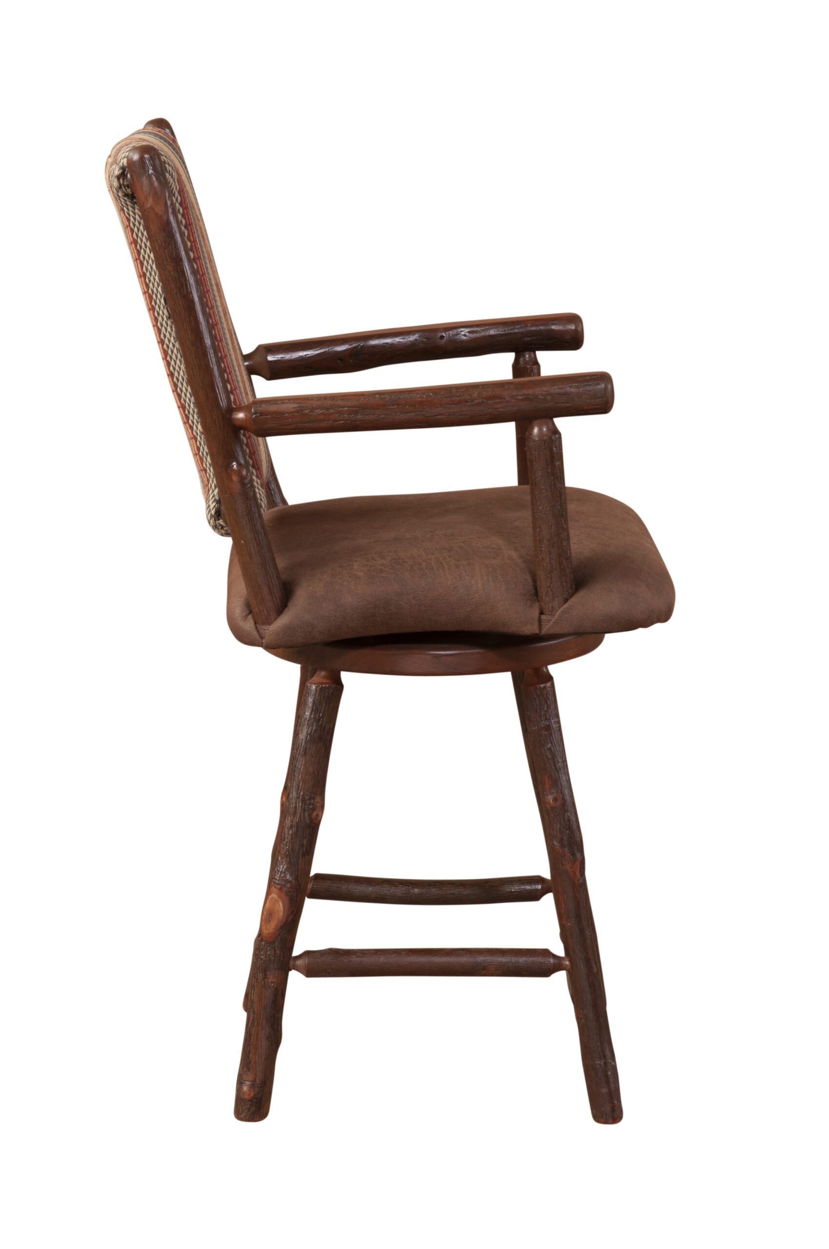 Fireside Lodge Hickory Log Bar Stool With Arms &Amp; Swivel 2 Fireside lodge hickory log bar stool with arms & swivel - image 2