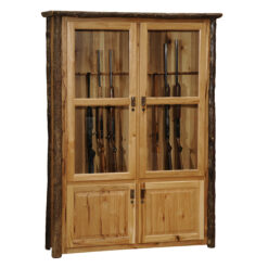 Alternative view of Fireside Lodge Hickory Log Gun Cabinet