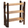 Fireside Lodge Hickory Log Open Bookshelf with Twig Accent