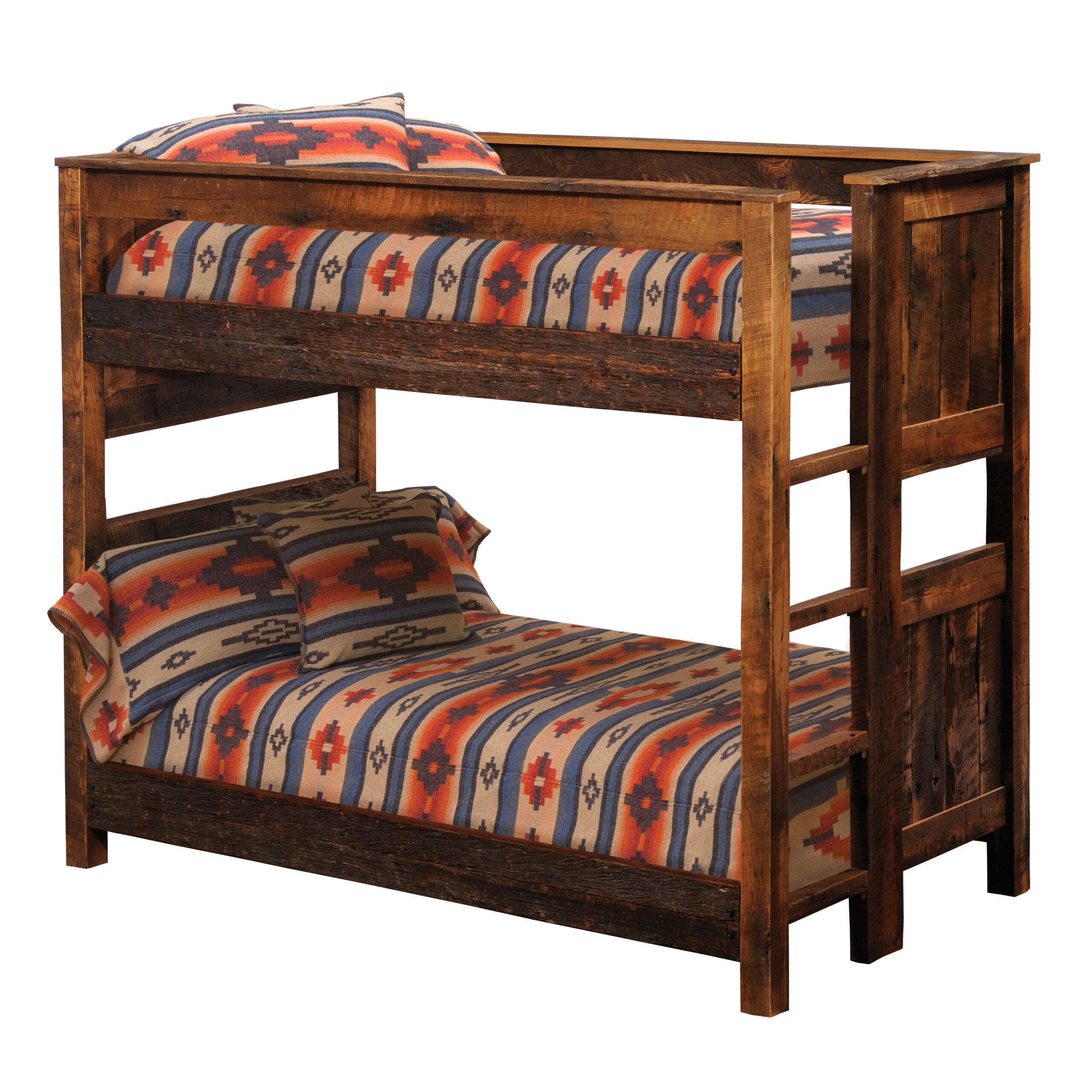 Fireside Lodge Barnwood Bunk Bed T/T, F/F, Q/Q 1 Barnwood bunk bed
