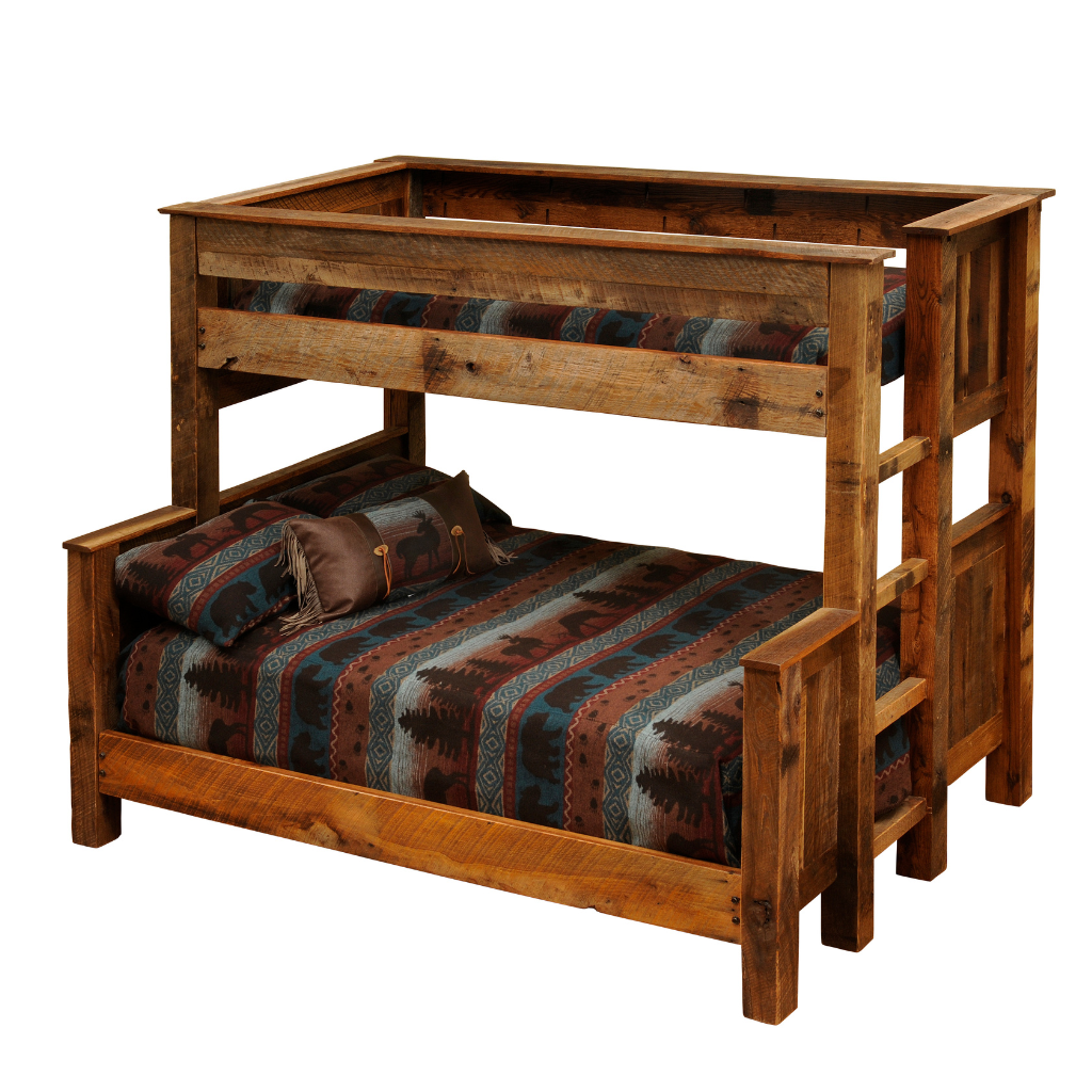 Fireside Barnwood Bunk Bed T/F Or Xl-T/Q 1 Fireside barnwood bunk bed t/f or xl-t/q