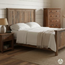 Fireside Lodge Traditional Barnwood Bedroom Set