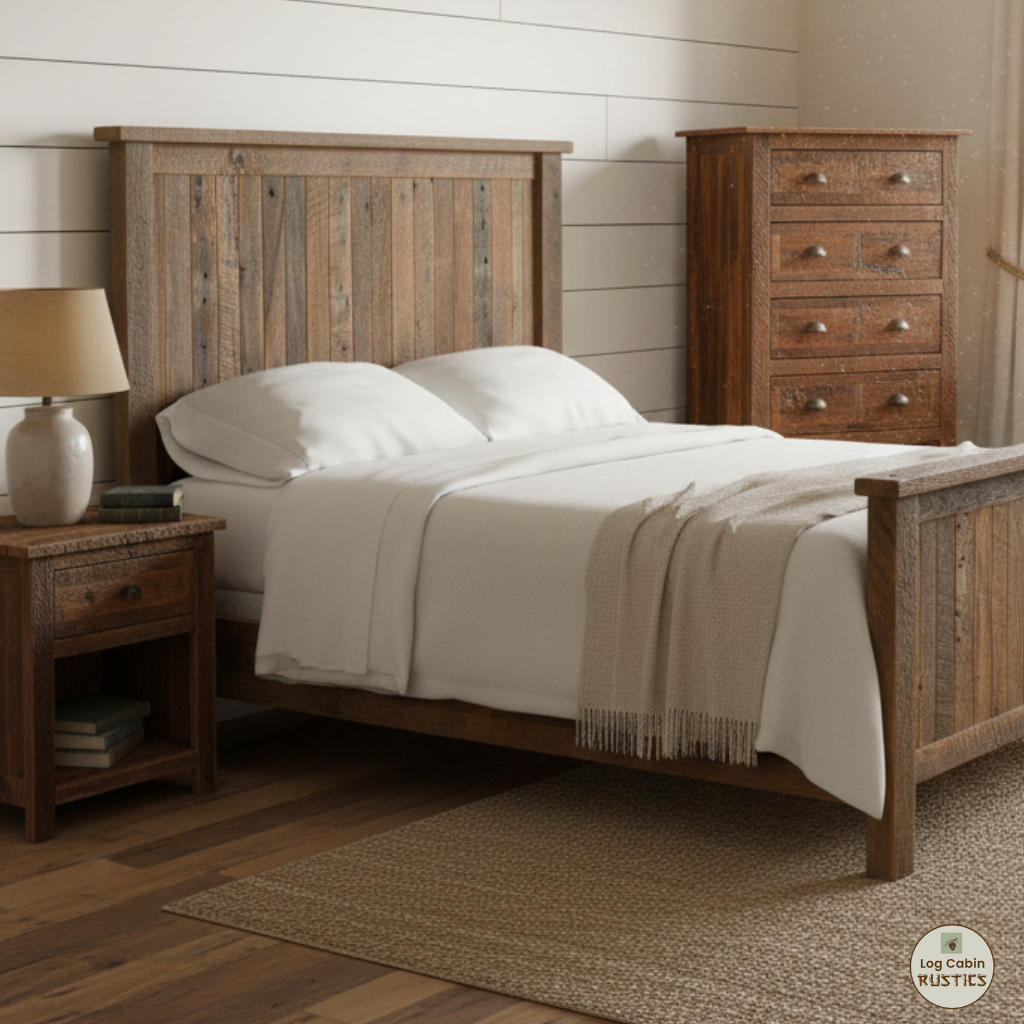 Fireside Lodge Traditional Barnwood Bedroom Set 1 Fireside lodge traditional barnwood bedroom set