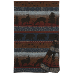 Deer Meadow II Throw Blanket by Wooded River