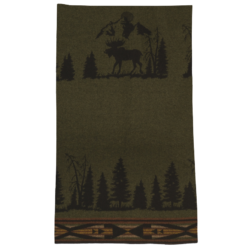 Moose I Throw Blanket by Wooded River