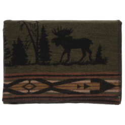 Alternative view of Moose I Throw Blanket by Wooded River