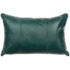 Mountain Sierra II Peacock Leather Pillow by Wooded River