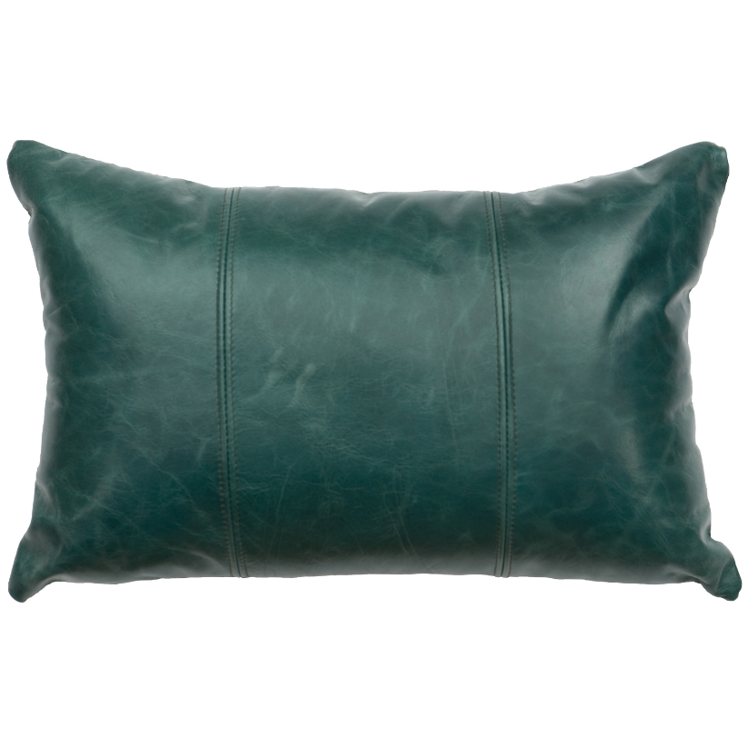 Mountain Sierra Ii Peacock Leather Pillow By Wooded River 1 Mountain sierra ii peacock leather pillow by wooded river