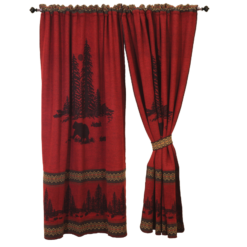 Bear Rod Pocket Drape Set by Wooded River