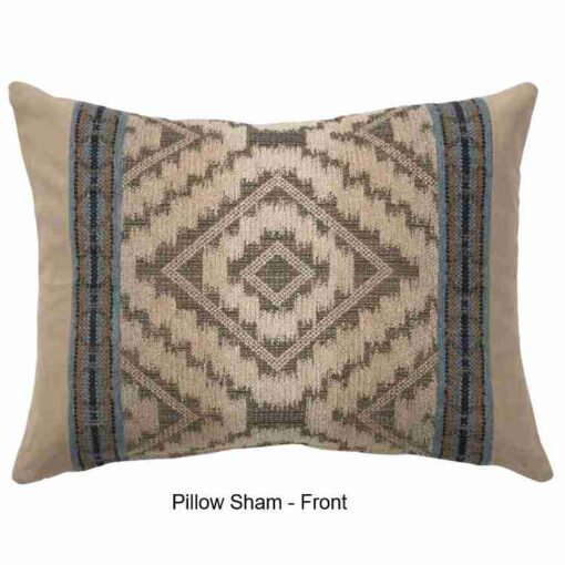 Adelanto azure sham by wooded river