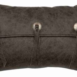 Adobe Sunrise Leather Pillow (12"x18") by Wooded River