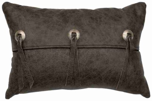 Adobe sunrise leather pillow (12"x18") by wooded river