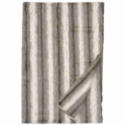 Angora Platinum Cuddle Fur Throw Blanket By Wooded River