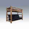 Amish "Glacier Collection" Log Twin Over Futon Bunk Bed by Montana Woodworks