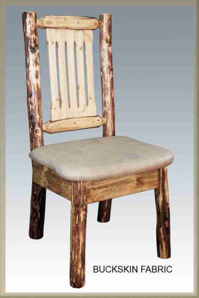 Amish glacier country pine log arm chair by montana woodworks 89