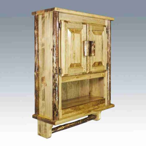 Amish "glacier country" pine wall cabinet