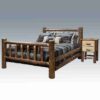 Amish "Glacier Country" Pine Log Bed by Montana Woodworks