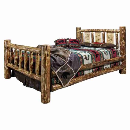 Amish "glacier country" pine log bed by montana woodworks - image 3