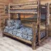 Amish "Glacier Country" Pine Log Bunk Bed - Twin/Full by Montana Woodworks