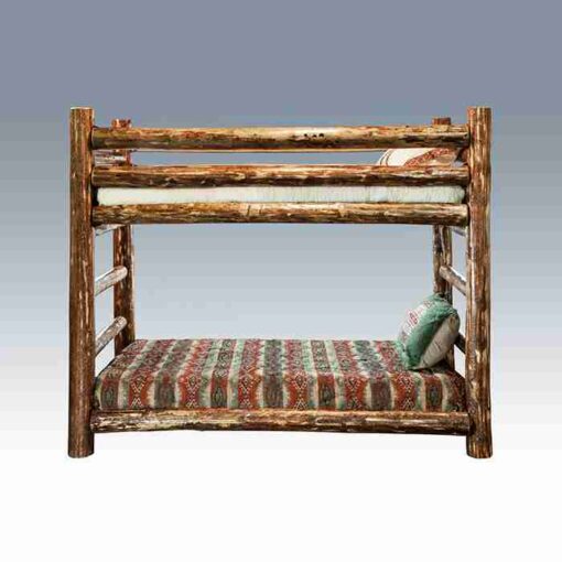 Amish "glacier country" pine log bunk bed - twin/twin or full/full by montana woodworks - image 2