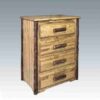 Amish "Glacier Country" Pine Log Chest - 4 Drawer by Montana Woodworks