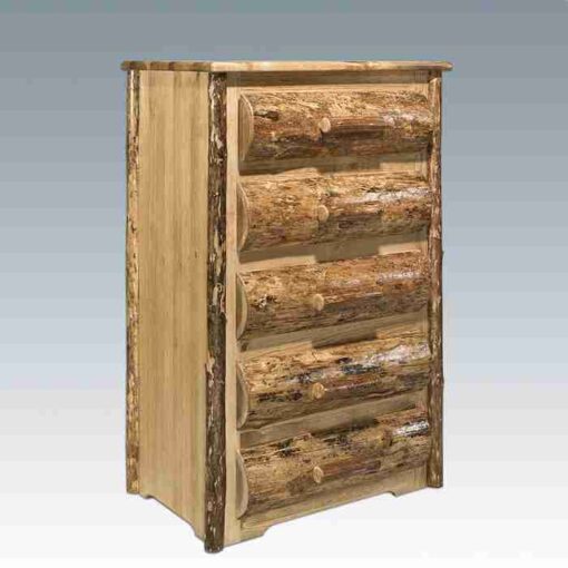 Amish "glacier country" pine log chest - 4 drawer by montana woodworks - image 2