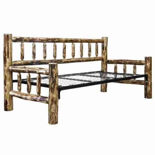 Amish "glacier country" pine log daybed