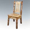 Amish "Glacier Country" Pine Log Dining Chair by Montana Woodworks