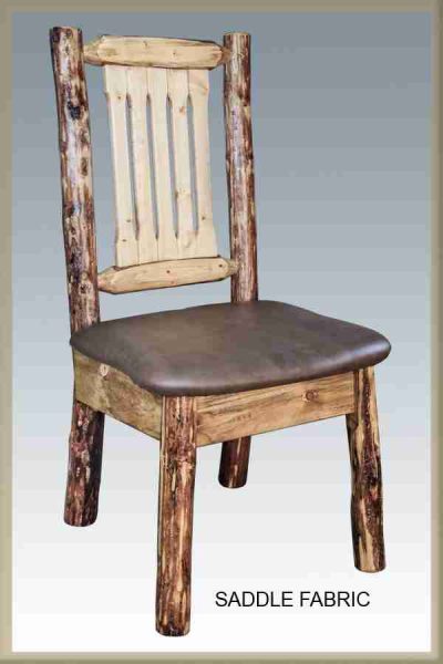 Amish glacier country pine log dining chair by montana woodworks 90