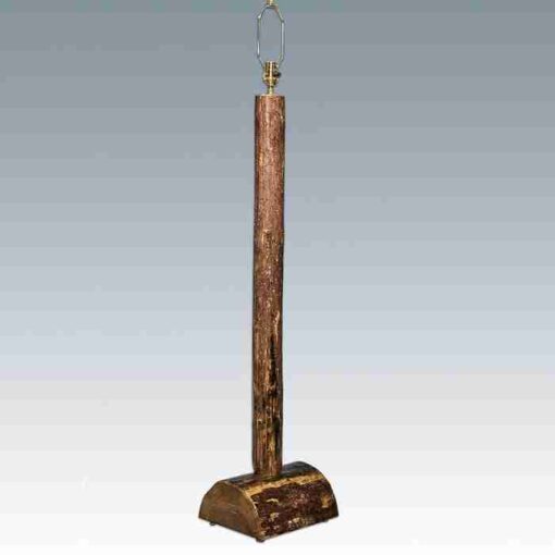 Amish "glacier country" pine log floor lamp