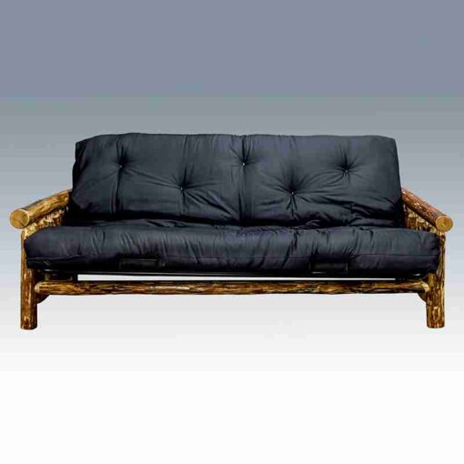 Amish "glacier country" pine log futon by montana woodworks