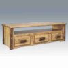 Amish "Glacier Country" Pine Log Sitting Chest - Entertainment Center by Montana Woodworks