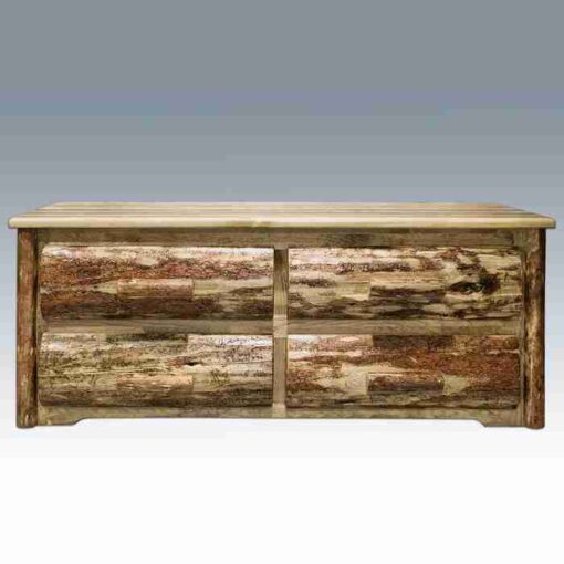 Amish "glacier country" pine log sofa table by montana woodworks - image 2