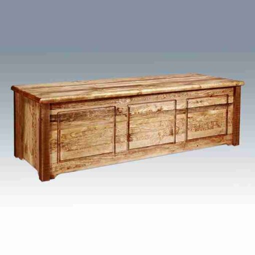 Amish "homestead collection" pine blanket flip-top chest by montana woodworks