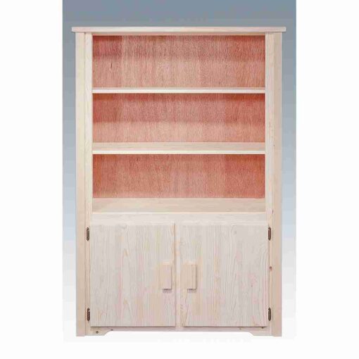 Amish "homestead collection" pine bookcase with storage - image 2